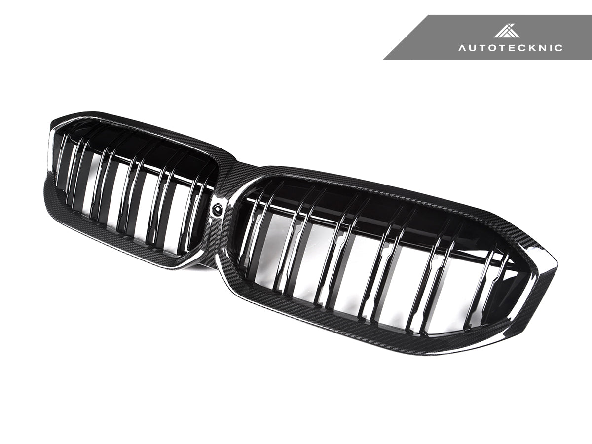 Parrilla delantera de doble lama de fibra de carbono seca AutoTecknic - Serie 3 G20 LCI