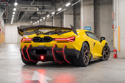 Carbonado Aero BK Style Autoclave Carbon Fiber Rear Diffuser with Canards | 2024-UP Lamborghini Revuelto