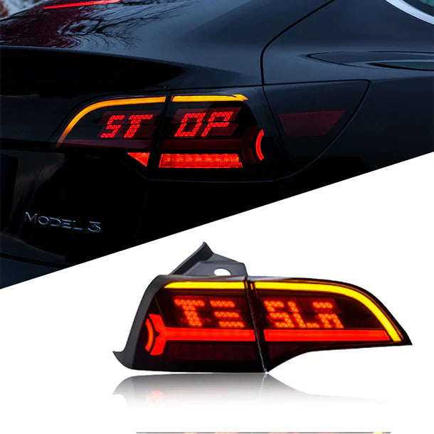 NTXGlow Smoked Matrix Style Tail Lights (2017+ Tesla Model 3 And Y)