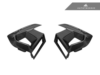 Juego de rejillas de ventilación de carbono seco para parachoques delantero AutoTecknic - F97 X3M LCI | F98 X4M LCI