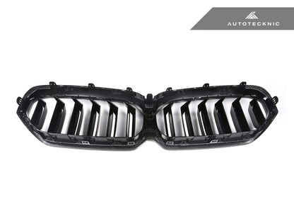 Parrillas delanteras de fibra de carbono seca de doble lama AutoTecknic - Serie 5 LCI G30 (ATK-BM-0898)