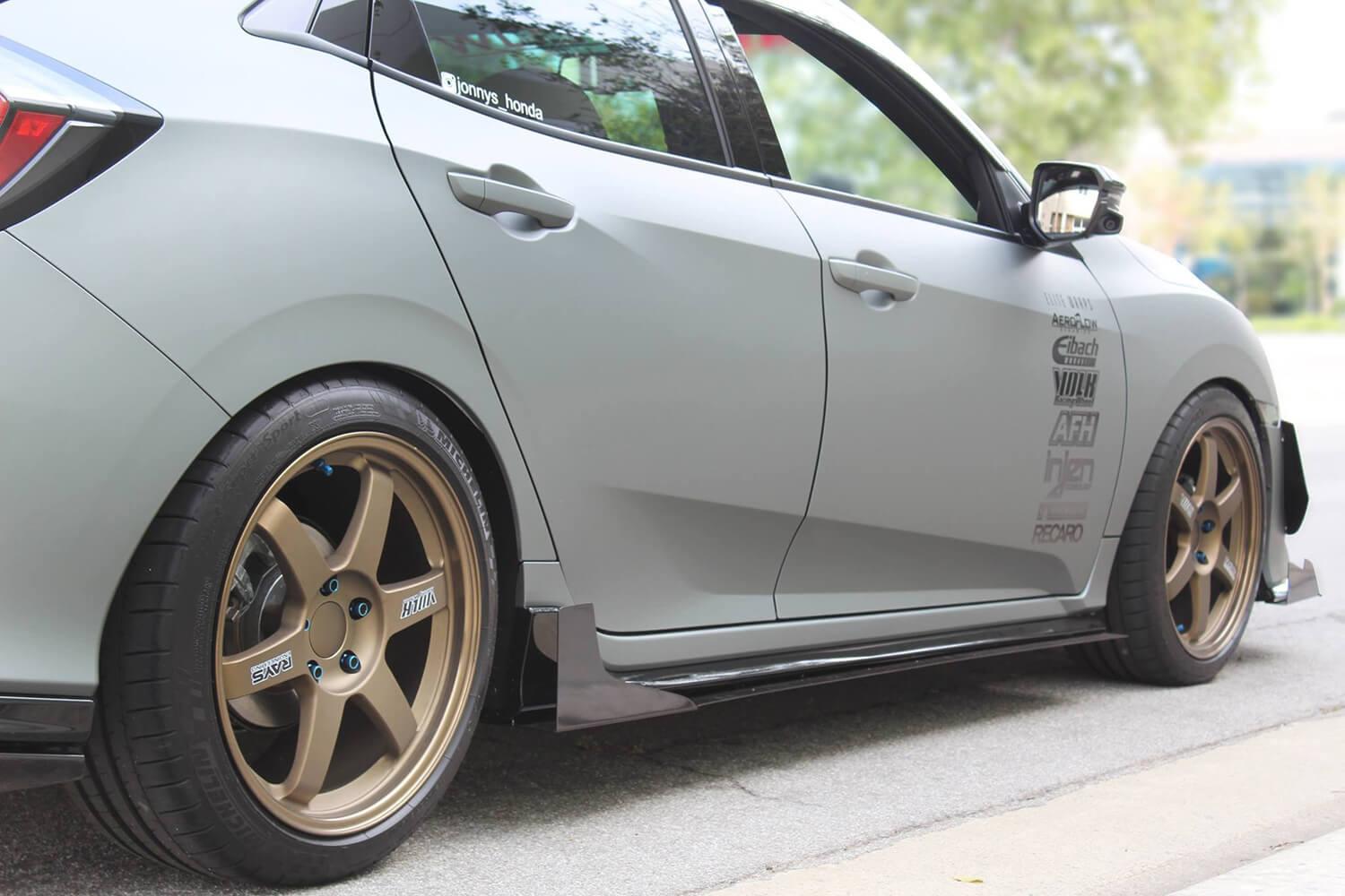 Aeroflow Dynamics Side Skirt Extension V3 (2017-2021 Honda Civic Hatch/Sedan)