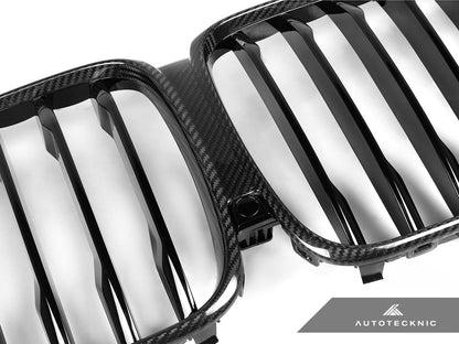 Parrilla delantera de fibra de carbono seca AutoTecknic - G05 X5 Pre-LCI
