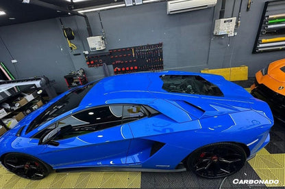 Carbonado Aero 2017 - 2021 Lamborghini Aventador Autoclave Carbon Fiber Side Skirts Carbonado Oem Fits: LP740 Coupe | Roadster - 2