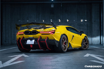 Carbonado Aero BK Style Autoclave Carbon Fiber Rear Diffuser with Canards | 2024-UP Lamborghini Revuelto