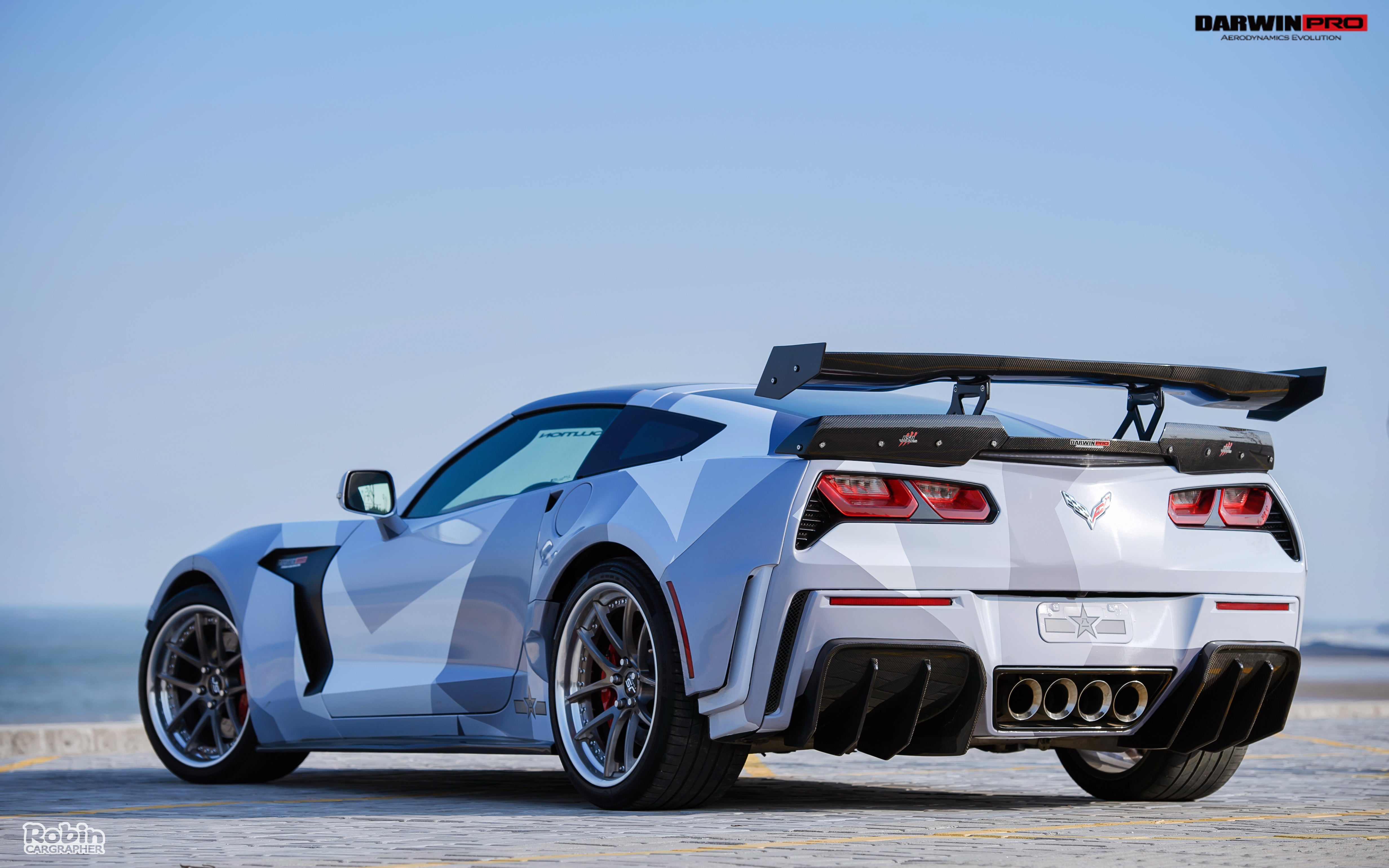 Difusor trasero DarwinPRO 2013-2019 Corvette C7 Z51 Grandsport Z06 estilo BKSS