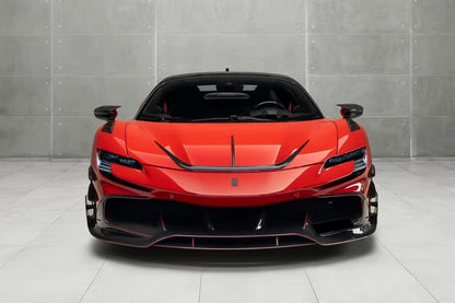 2020-UP Ferrari Autoclave Carbon Fiber Front Lip Carbonado (MSY) Fits: SF90 Stradale and Spider (1X1DRYCFSF90-MIW-MSY-FL)