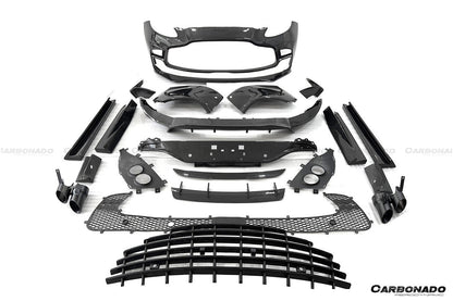 Carbonado 2021-2024 Aston Martin DBX 707 Style Dry Carbon Fiber Front Bumper With Lights