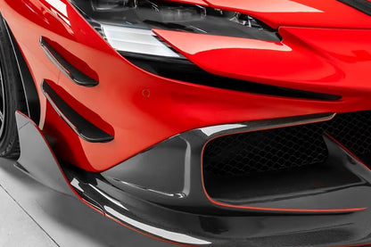 2020-UP Ferrari Autoclave Carbon Fiber Front Lip Carbonado (MSY) Fits: SF90 Stradale and Spider (1X1DRYCFSF90-MIW-MSY-FL)