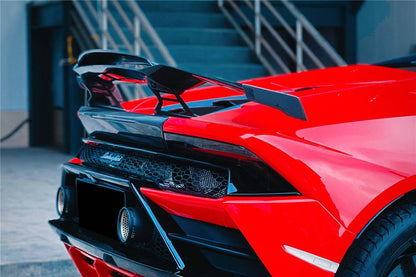 Carbonado 2015-2025 Lamborghini Huracan LP610  LP580  Evo  Tecnica MD Style Carbon Fiber Trunk Spoiler with Base