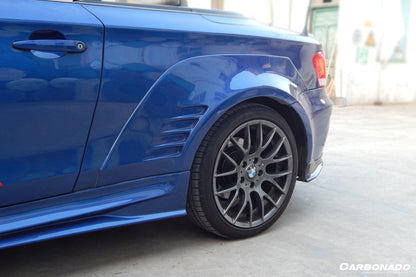 Carbonado 2008-2013 BMW 1 Series E82 E88 1M Style Side Skirts   Wide Rear Fender Flare body kit