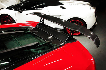 Carbonado 2015-2025 Lamborghini Huracan LP610  LP580  Evo  Tecnica VRS Style Carbon Fiber Trunk Spoiler with Base