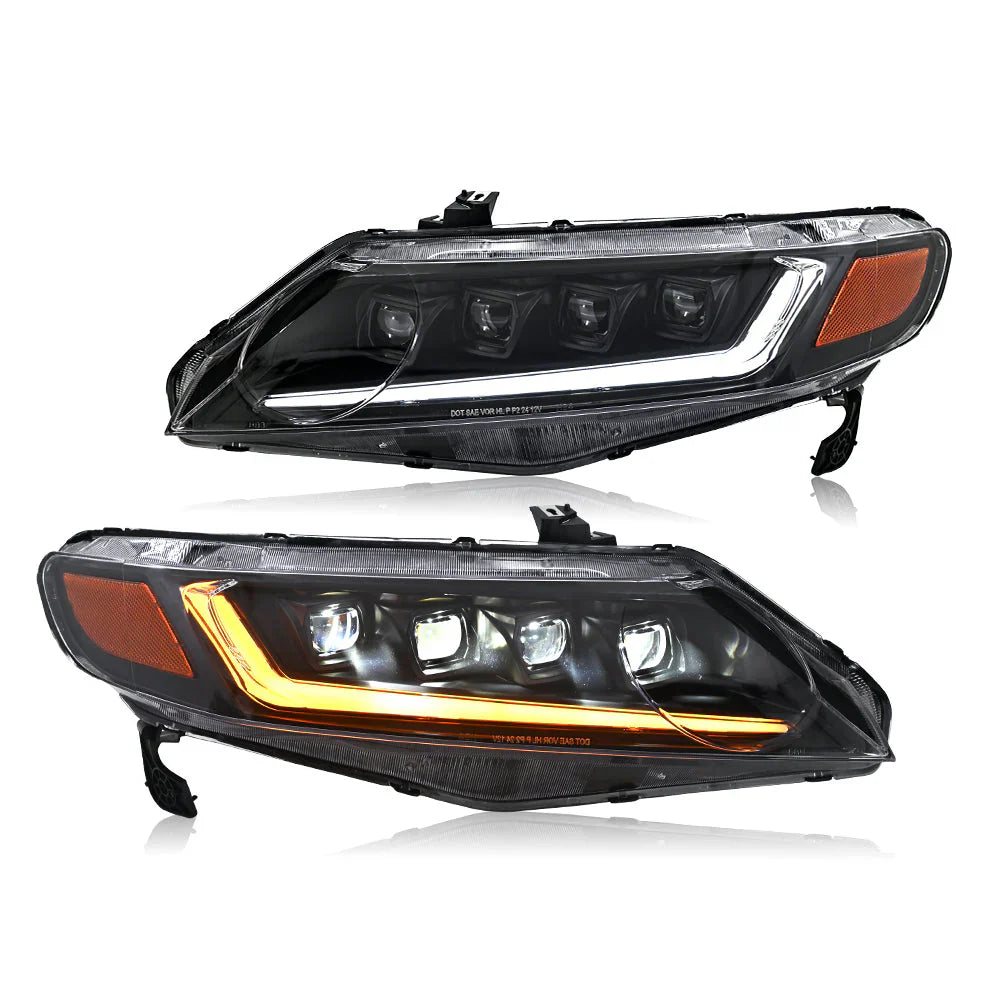 NTXGlow Headlights | 2006-2011 Honda Civic 4 Door