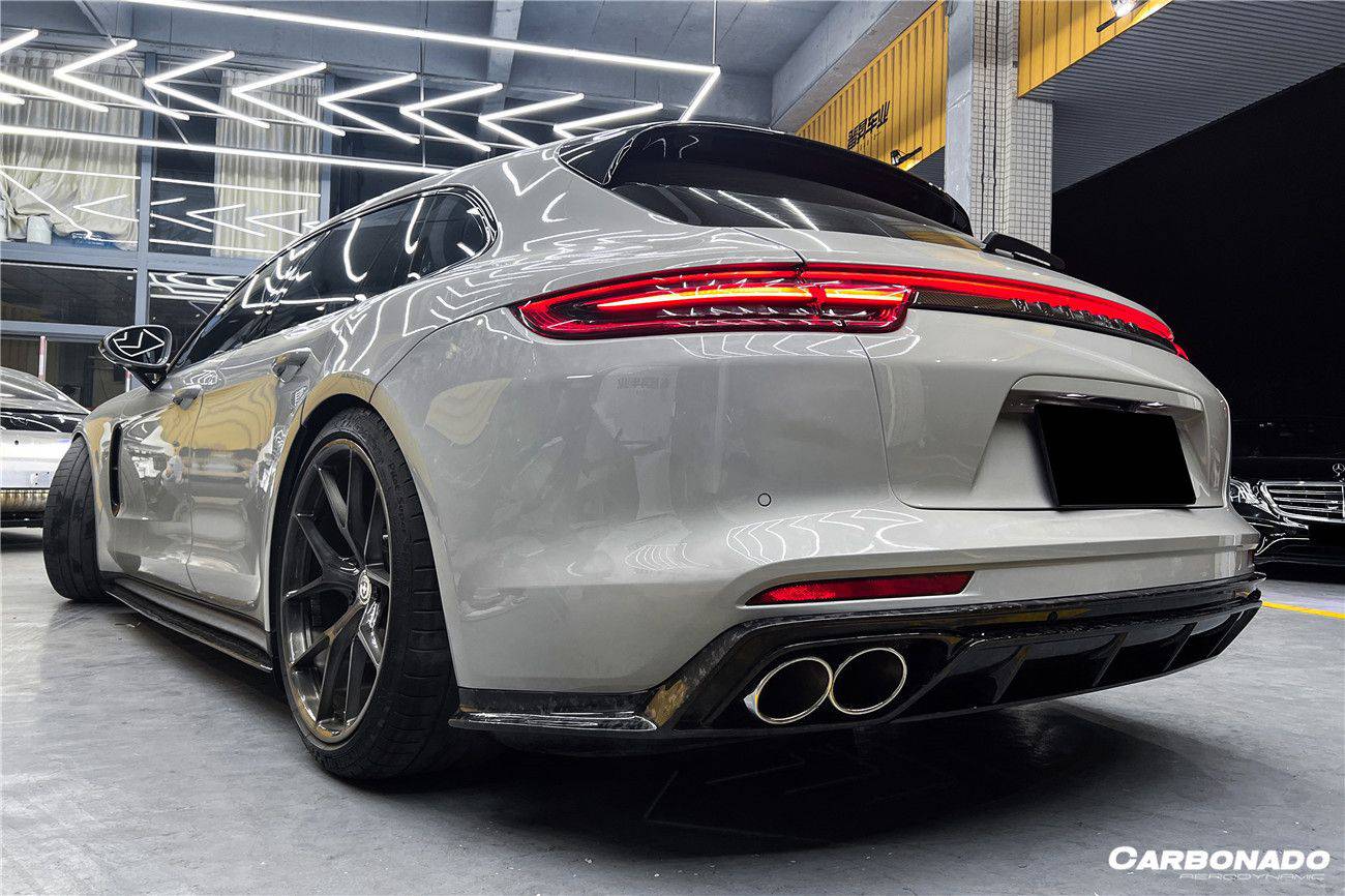 Carbonado 2017-2023 Porsche Panamera 971 4S    4    GTS OD Style Carbon Fiber Rear Lip