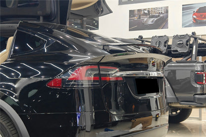 Carbonado 2016-2025 Tesla Model X SUV BS Style Carbon Fiber Trunk Spoiler