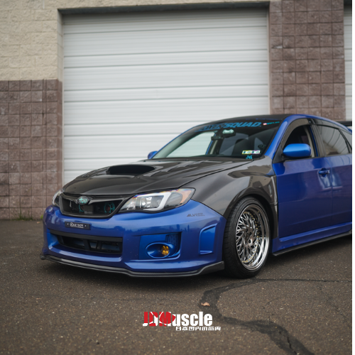 JDMuscle [08-14 WRX/STI] Carbon Fiber Hood V3 w/ Heat Extract