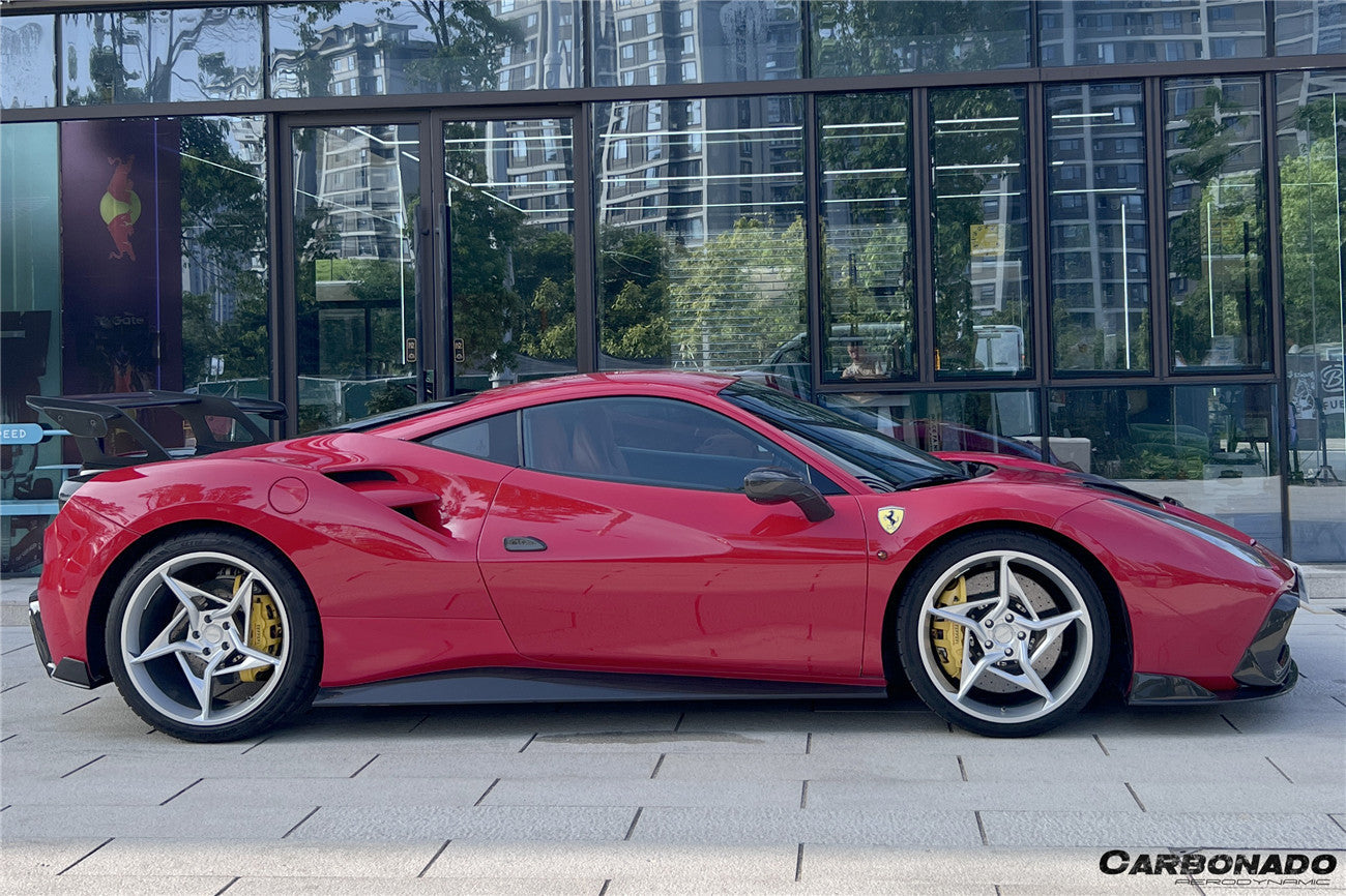 Carbonado 2015-2020 Ferrari 488 GTB Spider OE Style Carbon Fiber Side Skirts