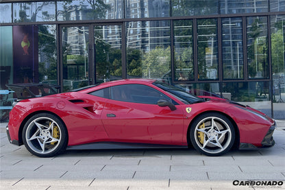 Carbonado 2015-2020 Ferrari 488 GTB Spider OE Style Carbon Fiber Side Skirts