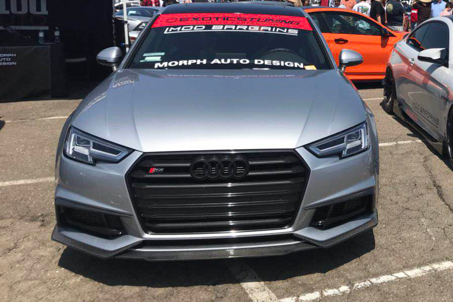 Faldón delantero de fibra de carbono estilo MD para Audi B9 A4 Sport S4 Carbonado 2017-2018