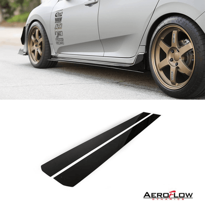 Aeroflow Dynamics 2017-2021 Honda Civic Side Skirt Extension (Civic Hatch/Sedan Type-R) V1
