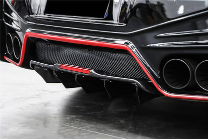 Carbonado 2012-2023 Nissan GTR R35 DBA & EBA NISMO Style Carbon Fiber Rear Diffuser With Canards & Break Light