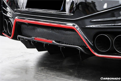 Carbonado 2012-2023 Nissan GTR R35 DBA  EBA BKSS Style Carbon Fiber Rear Diffuser Canards