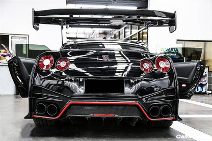 Carbonado 2012-2023 Nissan GTR R35 DBA  EBA BKSS Style Carbon Fiber Rear Diffuser Canards
