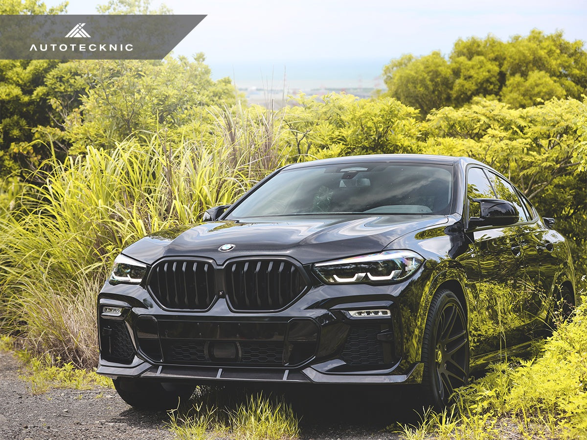 Juego de labio delantero de carbono seco de alto rendimiento AutoTecknic - G06 X6 M-Sport