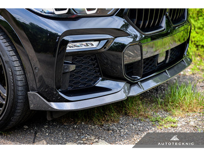 Juego de labio delantero de carbono seco de alto rendimiento AutoTecknic - G06 X6 M-Sport