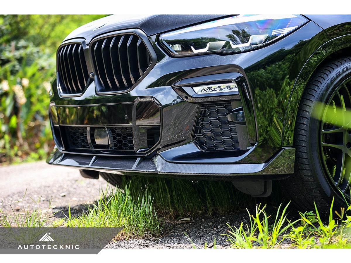 Juego de labio delantero de carbono seco de alto rendimiento AutoTecknic - G06 X6 M-Sport