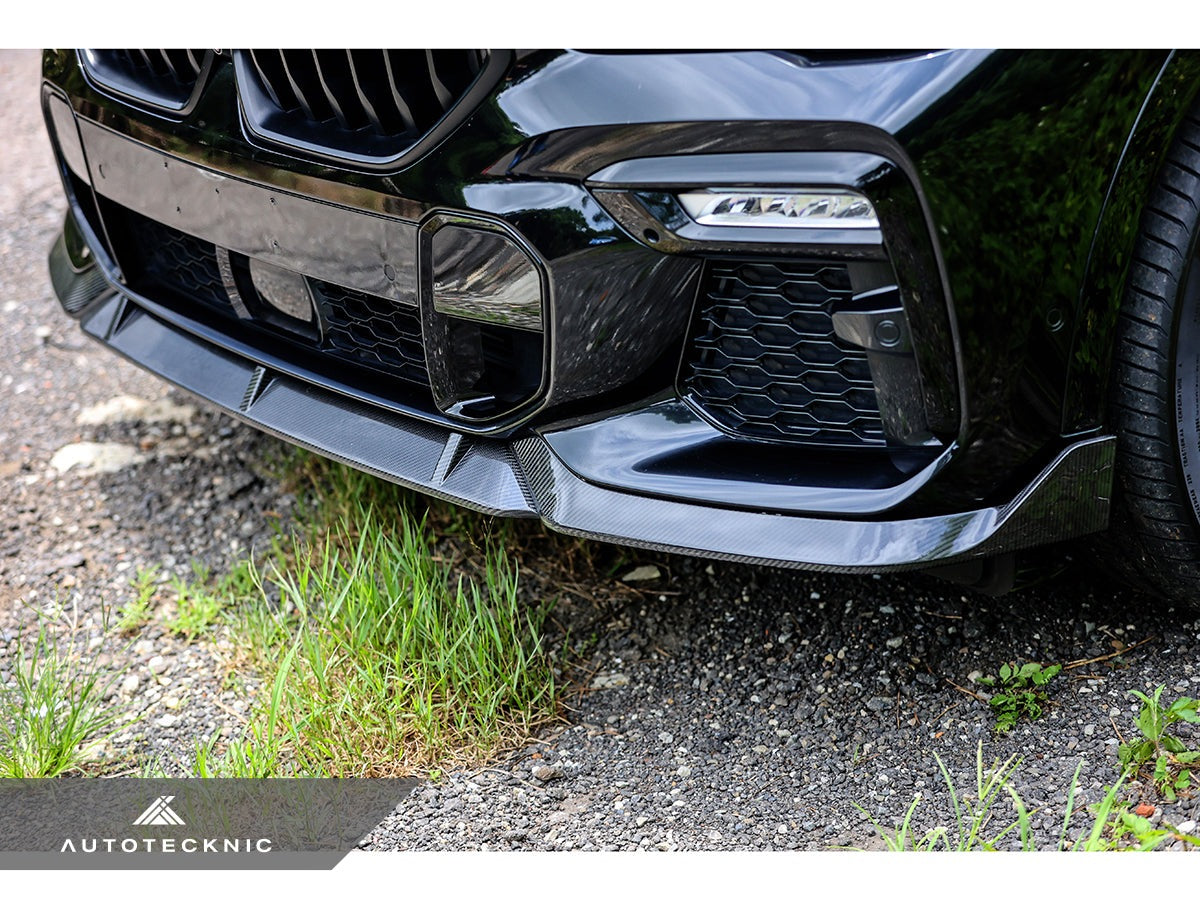 Juego de labio delantero de carbono seco de alto rendimiento AutoTecknic - G06 X6 M-Sport