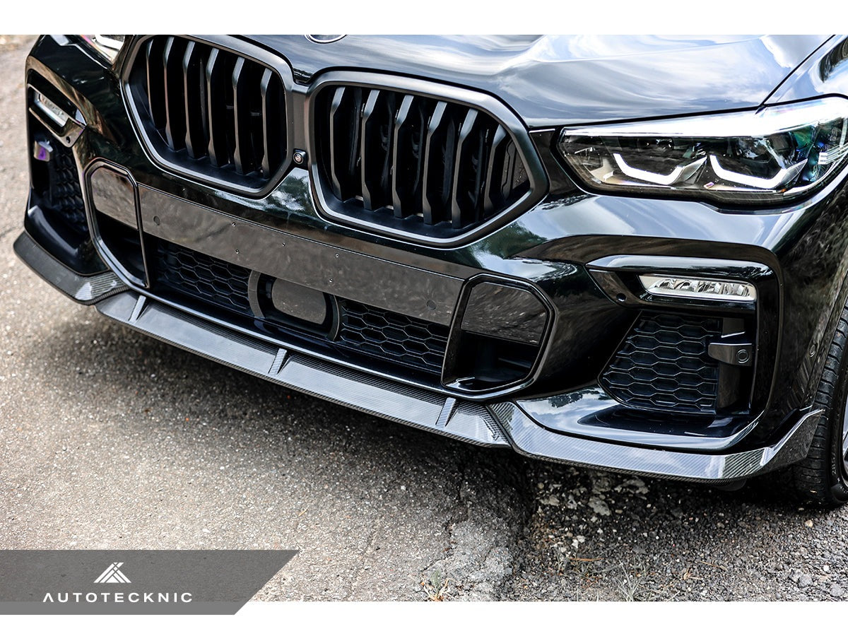 Juego de labio delantero de carbono seco de alto rendimiento AutoTecknic - G06 X6 M-Sport