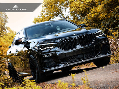 Juego de labio delantero de carbono seco de alto rendimiento AutoTecknic - G06 X6 M-Sport