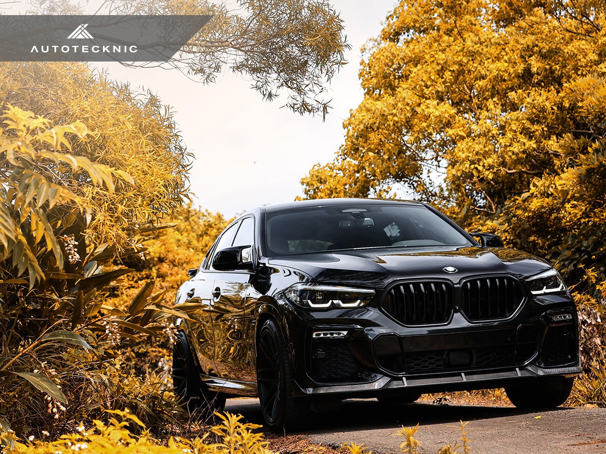 Juego de labio delantero de carbono seco de alto rendimiento AutoTecknic - G06 X6 M-Sport