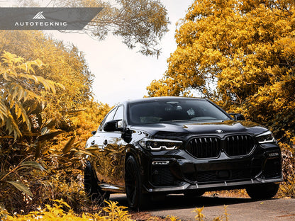Juego de labio delantero de carbono seco de alto rendimiento AutoTecknic - G06 X6 M-Sport