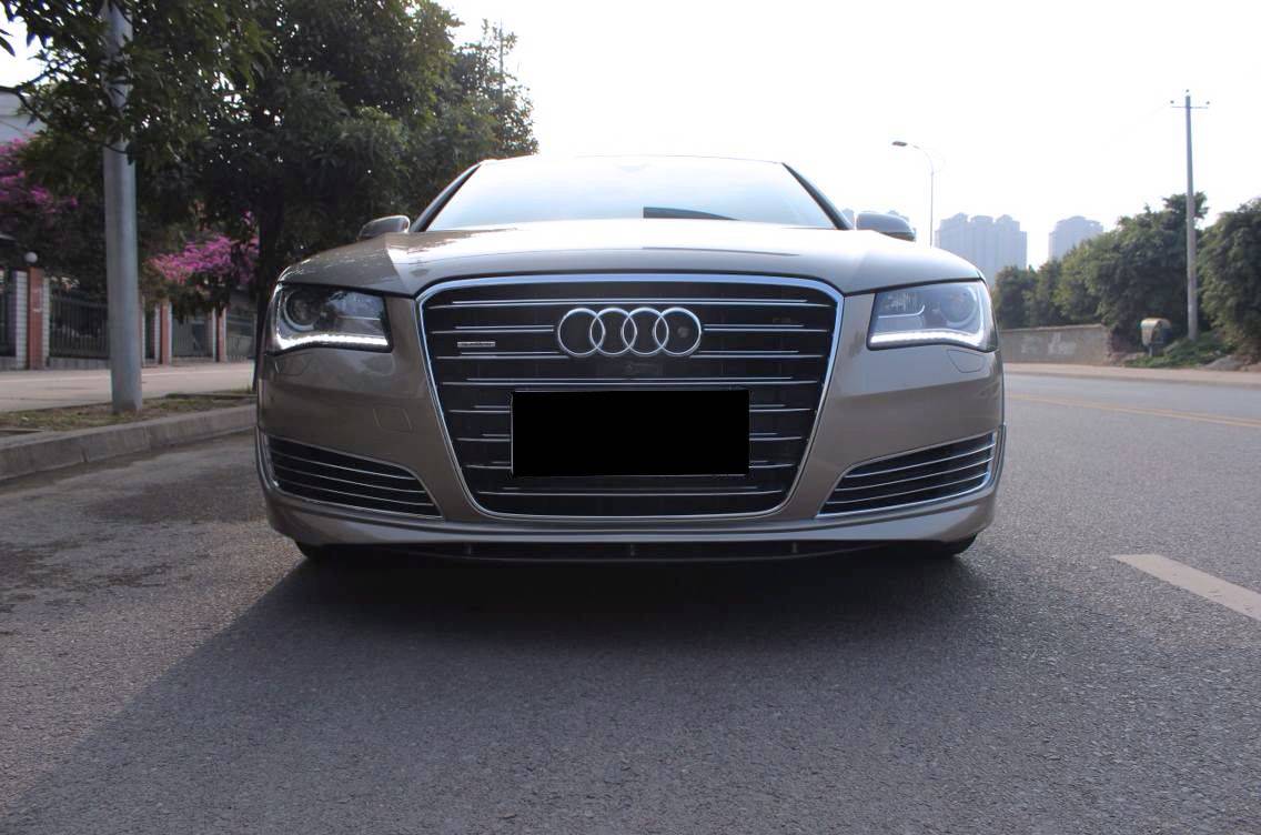 Faldón delantero de fibra de carbono estilo Audi A8 D4 Ab Carbonado 2010-2013