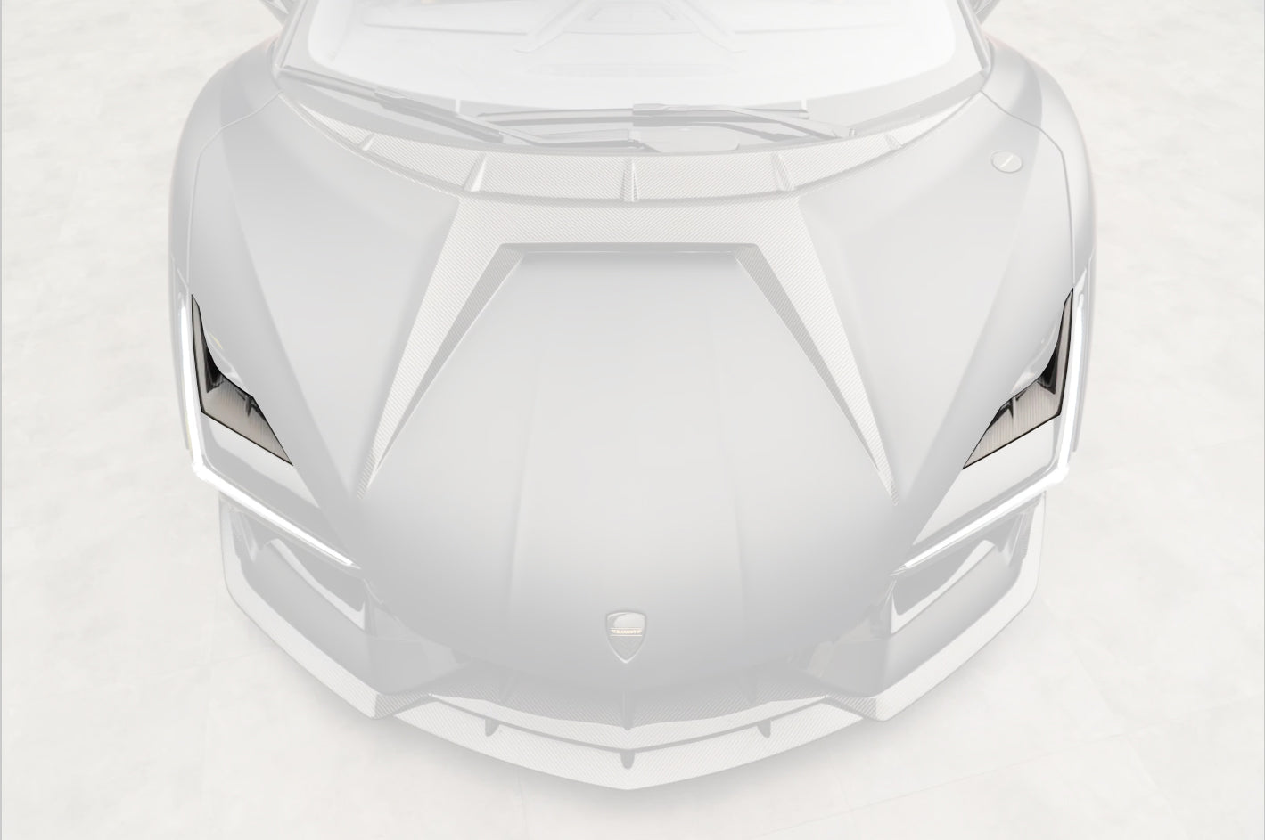 Carbonado MSY Style Autoclave Carbon Fiber Middle Front Light Cover | 2024-UP Lamborghini Revuelto