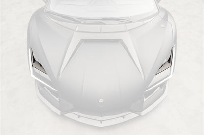 Carbonado MSY Style Autoclave Carbon Fiber Middle Front Light Cover | 2024-UP Lamborghini Revuelto