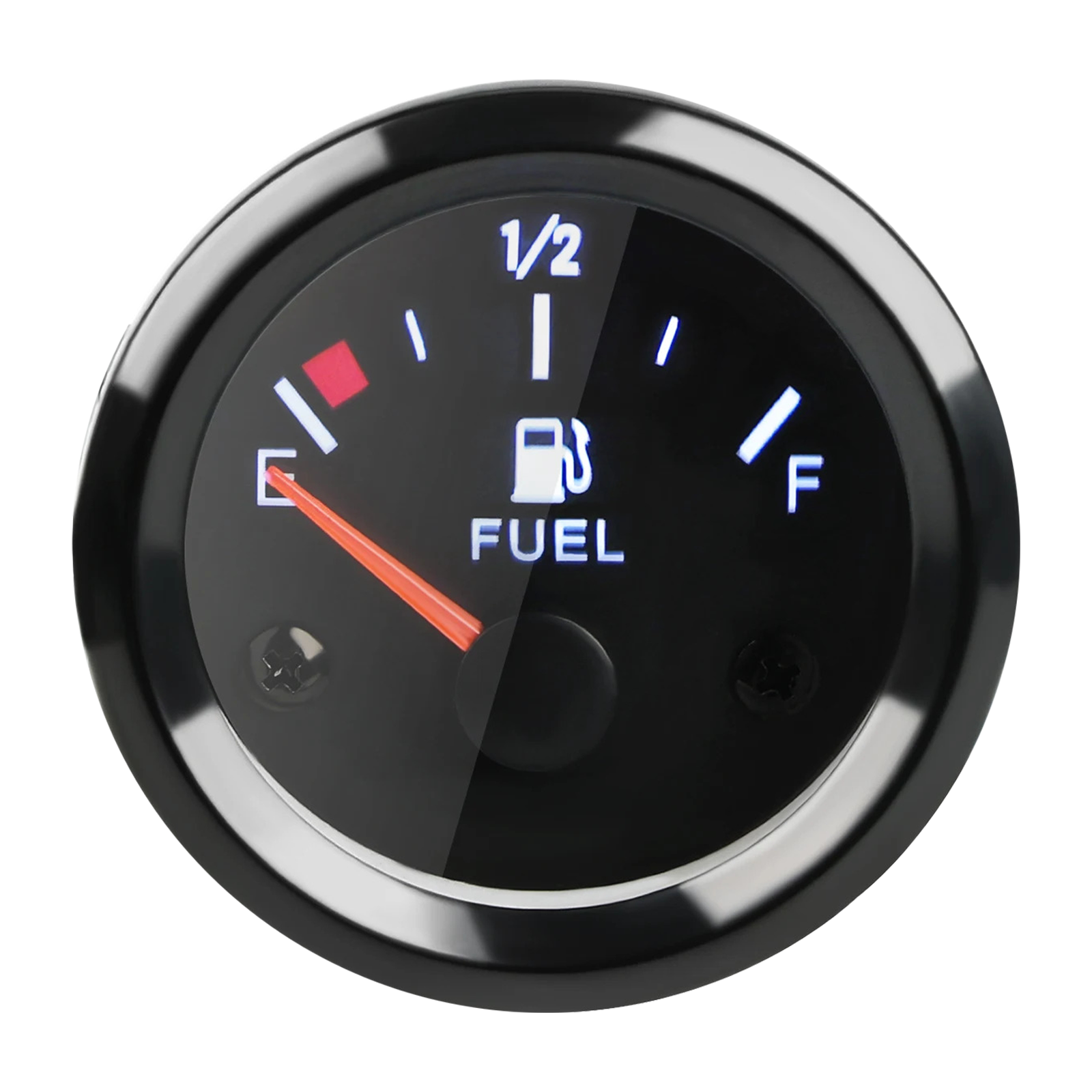 Prosport 2-1/16" Electrical Fuel level Gauge Clear Lens White LED