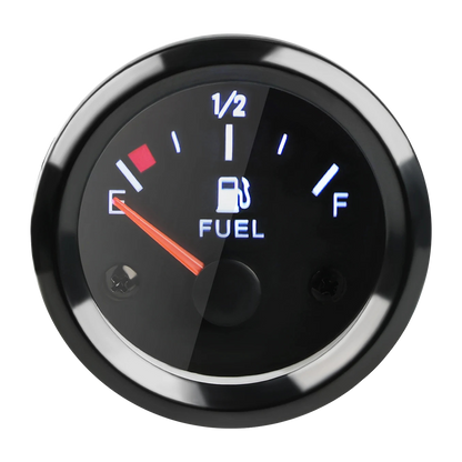 Prosport 2-1/16" Electrical Fuel level Gauge Clear Lens White LED