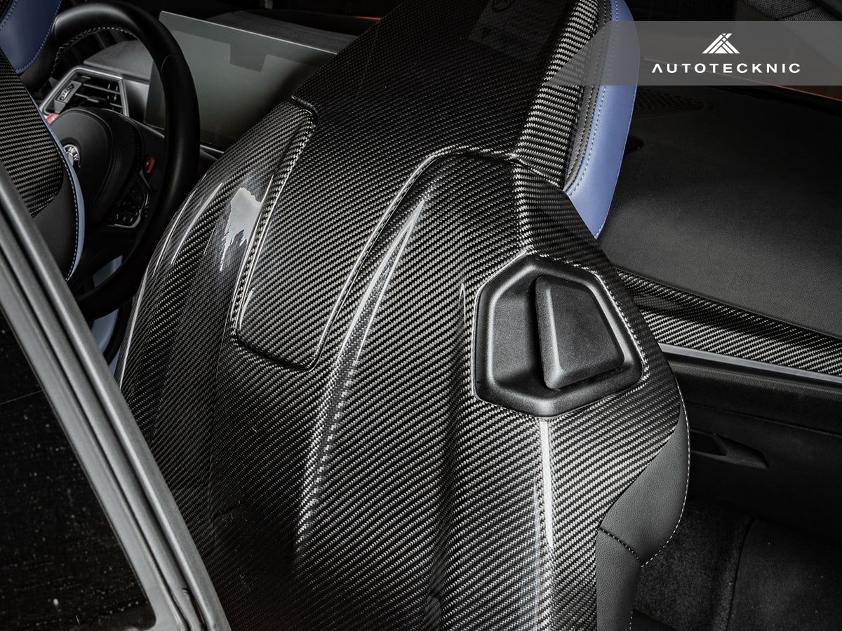 Juego completo de fundas para respaldo de asiento de carbono seco AutoTecknic - G87 M2