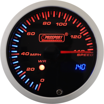 Prosport 3-1/3" JDM Electrical Speedometer With Peak/Warning