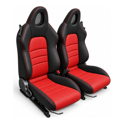 JDMuscle [00-05 S2000] OEM+ Custom Seats (JDM-S2K-SEAT#BSBSB)