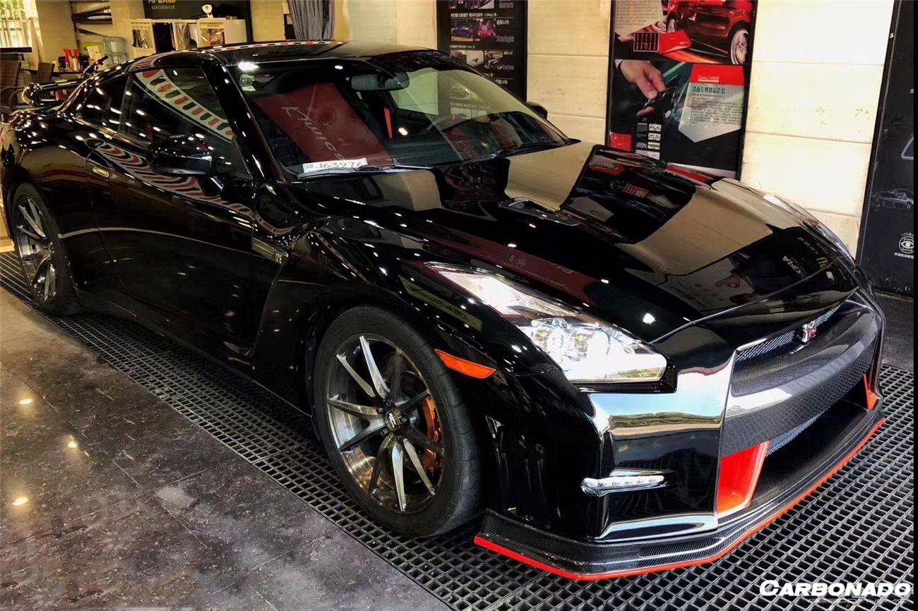 Parachoques delantero estilo Nissan GTR R35 CBA DBA NISMO Ver15 Carbonado 2008-2016