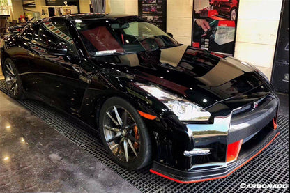 Parachoques delantero estilo Nissan GTR R35 CBA DBA NISMO Ver15 Carbonado 2008-2016