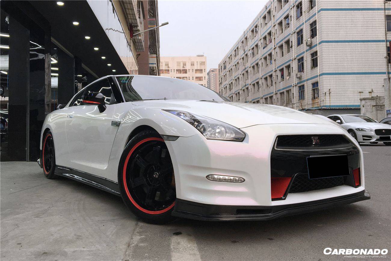 Parachoques delantero estilo Nissan GTR R35 CBA DBA NISMO Ver15 Carbonado 2008-2016