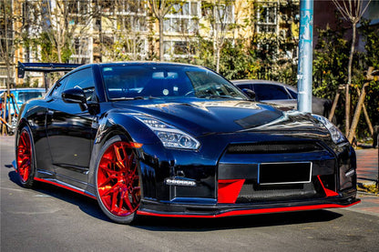 Parachoques delantero estilo Nissan GTR R35 CBA DBA NISMO Ver15 Carbonado 2008-2016