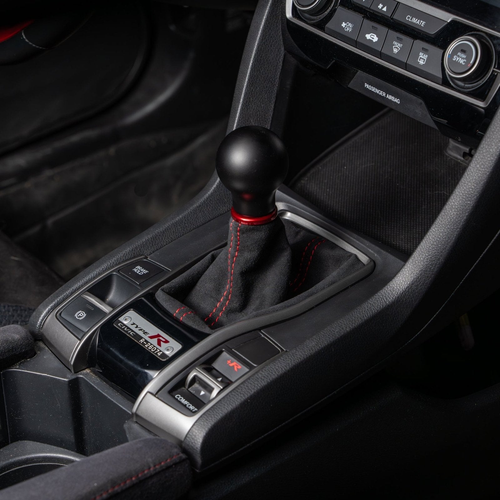 Billetworkz Premium Alcantara Shift Boot – Honda Civic Si/Type R 2016–2021 - 3