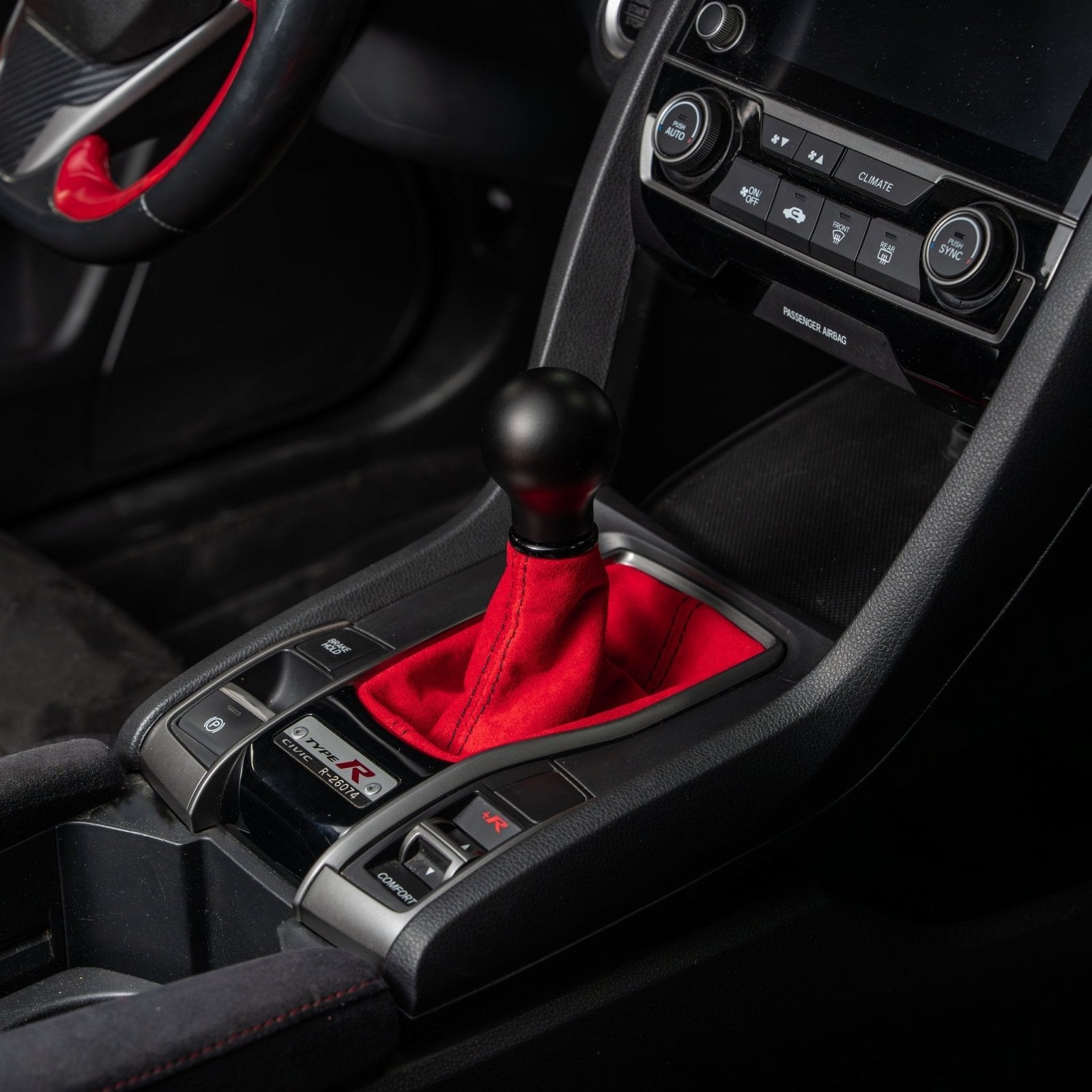 Billetworkz Premium Alcantara Shift Boot – Honda Civic Si/Type R 2016–2021 - 6