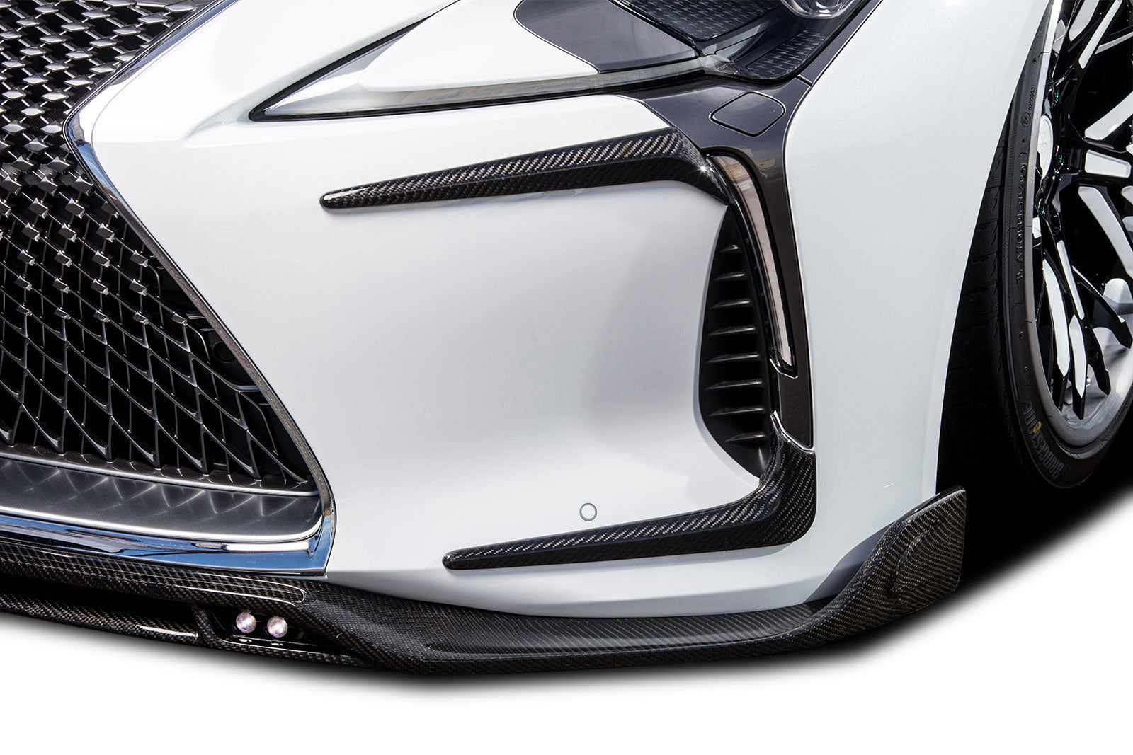 Carbonado Aero Carbon Fiber Front Bumper Canards Carbonado (RW) | 2018-2026 Lexus LC500, LC500H